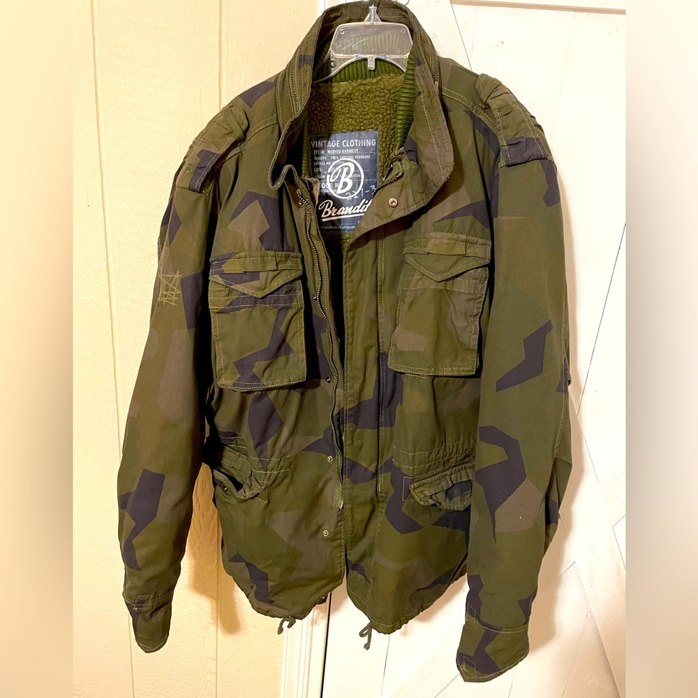 Brandit rare midnight M90 camo coat. One of the nicest warmest coats I have.